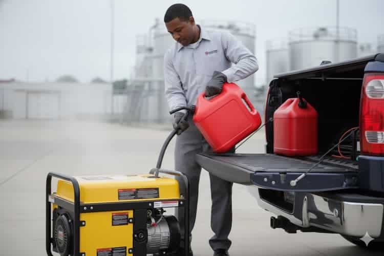 Proper plastic fuel can