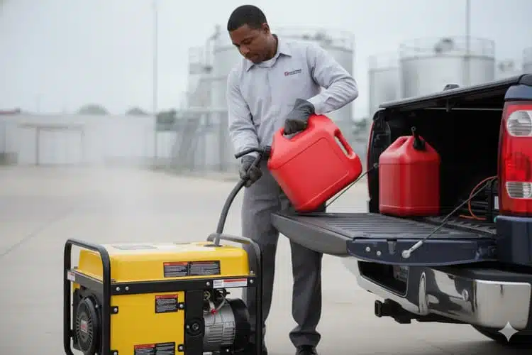 Proper plastic fuel can